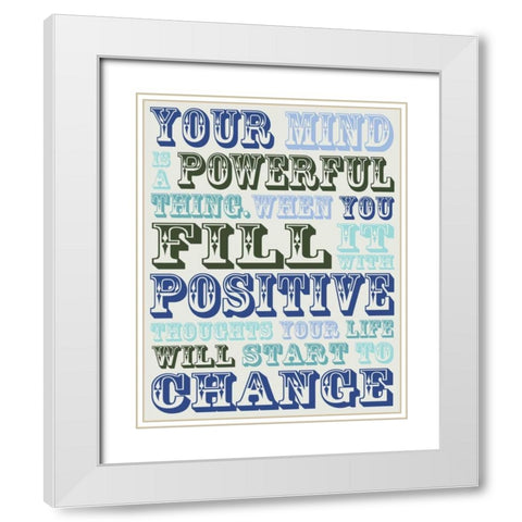 Your Mind White Modern Wood Framed Art Print with Double Matting by Gibbons, Lauren