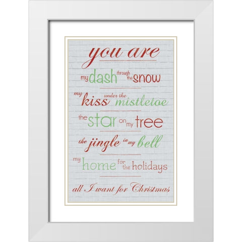 All I Want White Modern Wood Framed Art Print with Double Matting by Gibbons, Lauren
