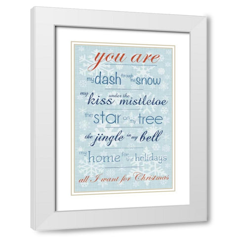 You Are White Modern Wood Framed Art Print with Double Matting by Gibbons, Lauren