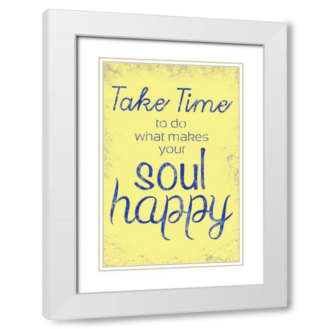 Soul Happy White Modern Wood Framed Art Print with Double Matting by Gibbons, Lauren