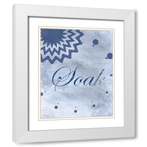 Soak Blue Spa 2 White Modern Wood Framed Art Print with Double Matting by Gibbons, Lauren