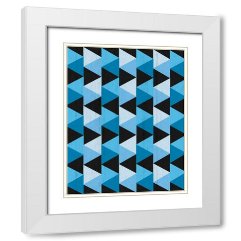 Geometric Tri White Modern Wood Framed Art Print with Double Matting by Gibbons, Lauren