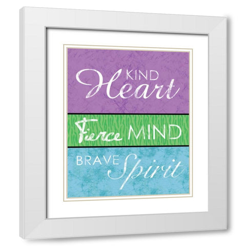 Heart Mind Spirit White Modern Wood Framed Art Print with Double Matting by Gibbons, Lauren