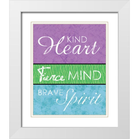 Heart Mind Spirit White Modern Wood Framed Art Print with Double Matting by Gibbons, Lauren
