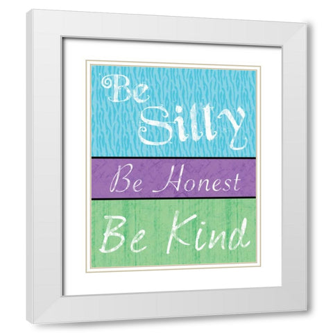 Silly Honest Kind White Modern Wood Framed Art Print with Double Matting by Gibbons, Lauren