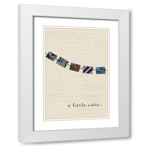 Thanks White Modern Wood Framed Art Print with Double Matting by Gibbons, Lauren