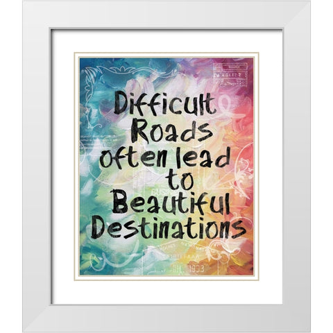 Beautiful Destinations White Modern Wood Framed Art Print with Double Matting by Gibbons, Lauren