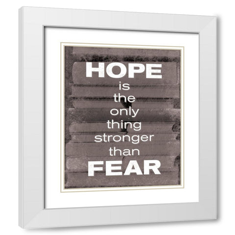 Books Hope BW White Modern Wood Framed Art Print with Double Matting by Gibbons, Lauren