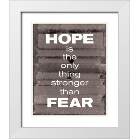 Books Hope BW White Modern Wood Framed Art Print with Double Matting by Gibbons, Lauren