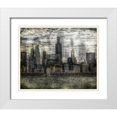 Citiscape New 3B White Modern Wood Framed Art Print with Double Matting by Gibbons, Lauren