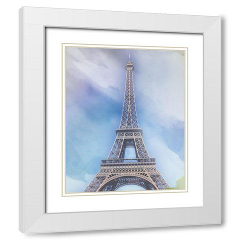 Paris 1 White Modern Wood Framed Art Print with Double Matting by Gibbons, Lauren