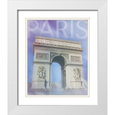 Paris 2b White Modern Wood Framed Art Print with Double Matting by Gibbons, Lauren