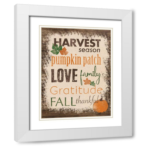 Harvest Time White Modern Wood Framed Art Print with Double Matting by Gibbons, Lauren