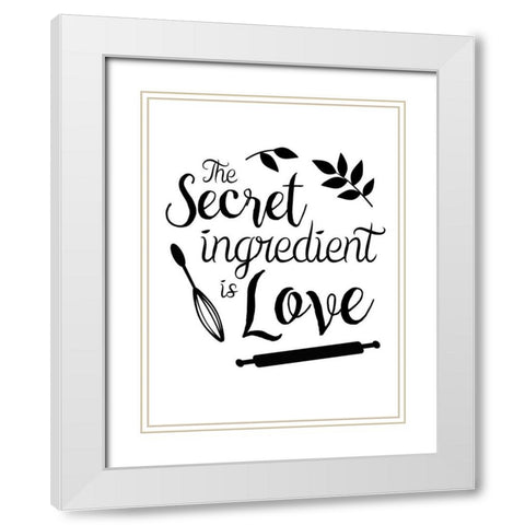 Secret Ingredient White Modern Wood Framed Art Print with Double Matting by Gibbons, Lauren