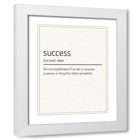 Success White Modern Wood Framed Art Print with Double Matting by Gibbons, Lauren