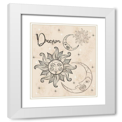 Dream B White Modern Wood Framed Art Print with Double Matting by Gibbons, Lauren