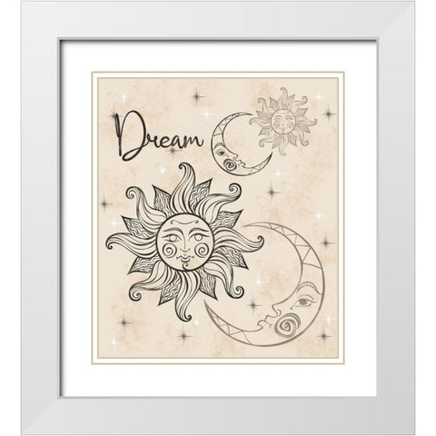 Dream B White Modern Wood Framed Art Print with Double Matting by Gibbons, Lauren