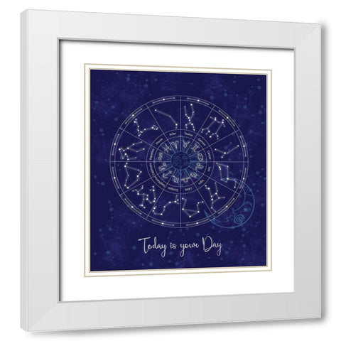 Stars B White Modern Wood Framed Art Print with Double Matting by Gibbons, Lauren