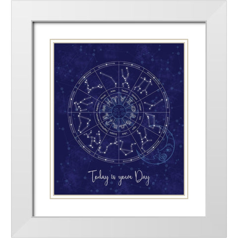 Stars B White Modern Wood Framed Art Print with Double Matting by Gibbons, Lauren