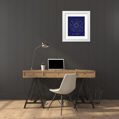 Stars Now White Modern Wood Framed Art Print with Double Matting by Gibbons, Lauren