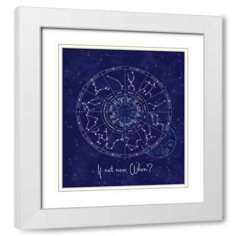 Stars Now White Modern Wood Framed Art Print with Double Matting by Gibbons, Lauren