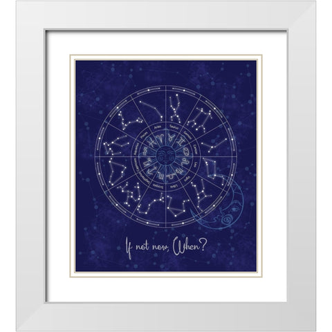 Stars Now White Modern Wood Framed Art Print with Double Matting by Gibbons, Lauren