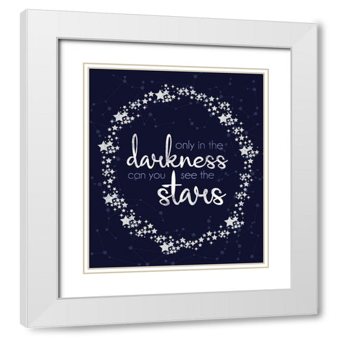 Stars 2 White Modern Wood Framed Art Print with Double Matting by Gibbons, Lauren