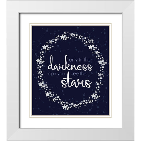 Stars 2 White Modern Wood Framed Art Print with Double Matting by Gibbons, Lauren