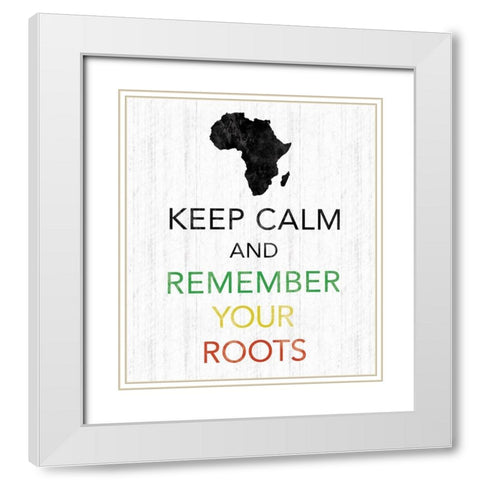 Keep Calm White Modern Wood Framed Art Print with Double Matting by Gibbons, Lauren