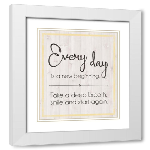 Magnolia 2 White Modern Wood Framed Art Print with Double Matting by Gibbons, Lauren