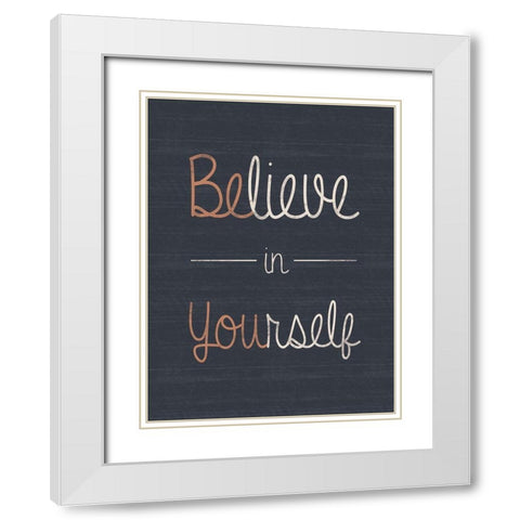 Be You White Modern Wood Framed Art Print with Double Matting by Gibbons, Lauren