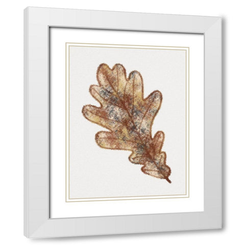 Watercolor Leaf 2 White Modern Wood Framed Art Print with Double Matting by Gibbons, Lauren
