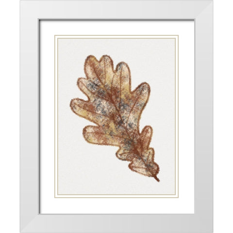 Watercolor Leaf 2 White Modern Wood Framed Art Print with Double Matting by Gibbons, Lauren