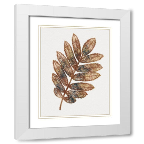 Watercolor Leaf 3 White Modern Wood Framed Art Print with Double Matting by Gibbons, Lauren