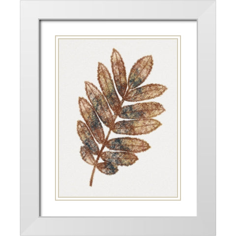 Watercolor Leaf 3 White Modern Wood Framed Art Print with Double Matting by Gibbons, Lauren