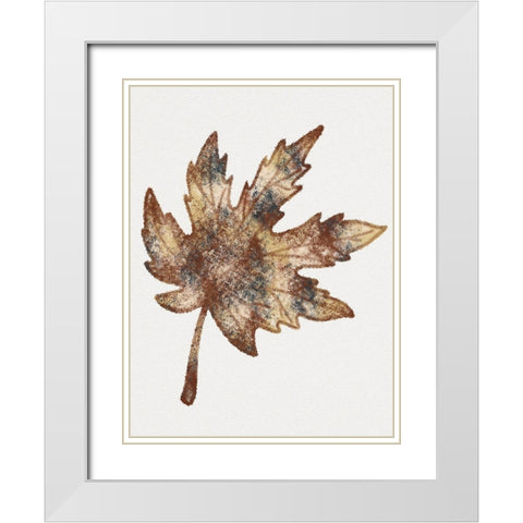 Watercolor Leaf 4 White Modern Wood Framed Art Print with Double Matting by Gibbons, Lauren