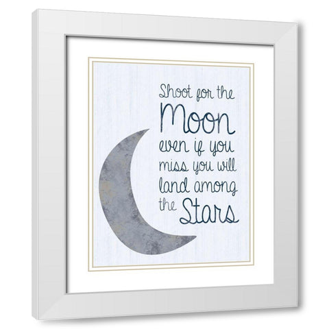 Land Among Stars White Modern Wood Framed Art Print with Double Matting by Gibbons, Lauren