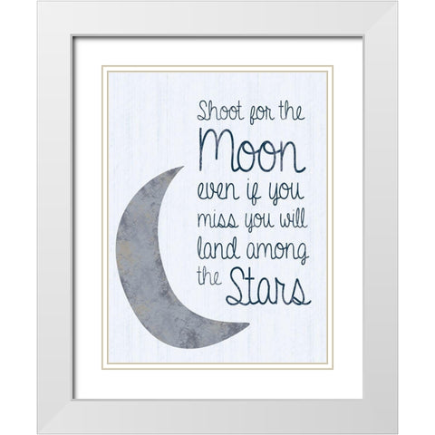 Land Among Stars White Modern Wood Framed Art Print with Double Matting by Gibbons, Lauren