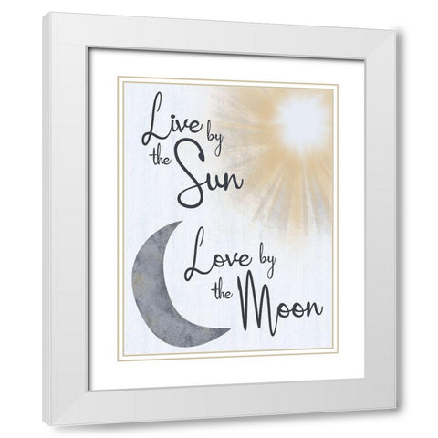 Sun And Moon White Modern Wood Framed Art Print with Double Matting by Gibbons, Lauren