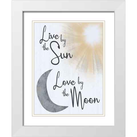 Sun And Moon White Modern Wood Framed Art Print with Double Matting by Gibbons, Lauren