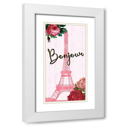 Paris 1 White Modern Wood Framed Art Print with Double Matting by Gibbons, Lauren