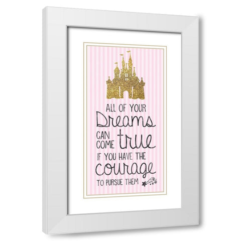 Princess Dreams White Modern Wood Framed Art Print with Double Matting by Gibbons, Lauren