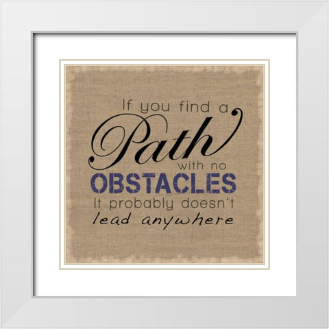 No Obstacles White Modern Wood Framed Art Print with Double Matting by Gibbons, Lauren