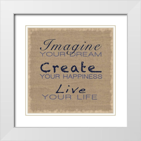 Imagine Your Dream White Modern Wood Framed Art Print with Double Matting by Gibbons, Lauren