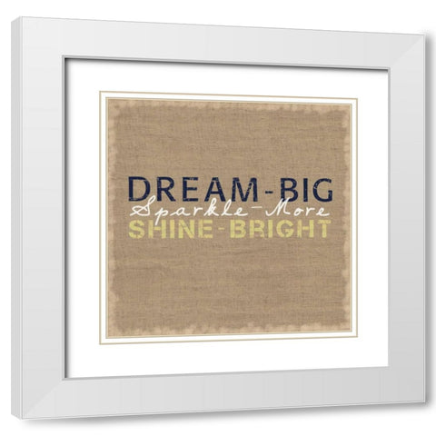 Sparkle More White Modern Wood Framed Art Print with Double Matting by Gibbons, Lauren