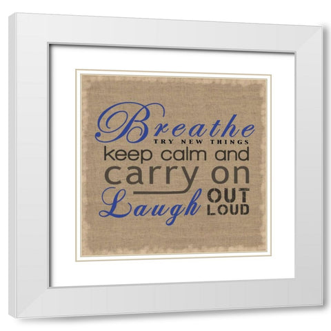 Breathe 2 White Modern Wood Framed Art Print with Double Matting by Gibbons, Lauren