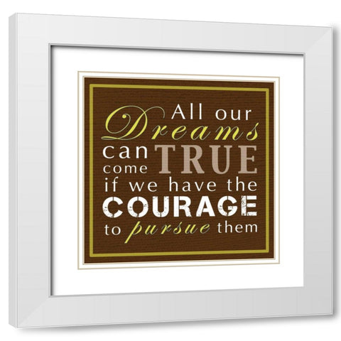Dreams Can Come True White Modern Wood Framed Art Print with Double Matting by Gibbons, Lauren