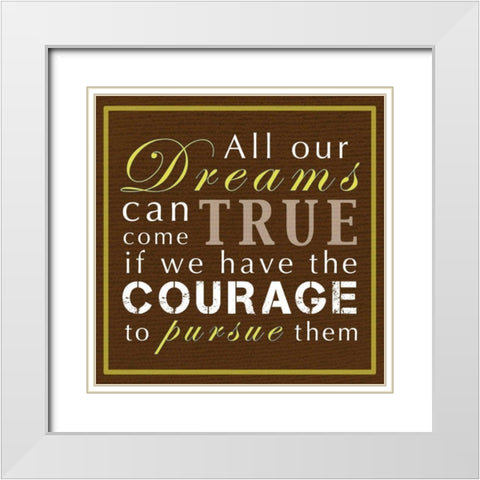 Dreams Can Come True White Modern Wood Framed Art Print with Double Matting by Gibbons, Lauren