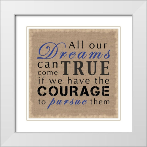 All Our Dreams White Modern Wood Framed Art Print with Double Matting by Gibbons, Lauren