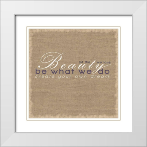 Dream Square White Modern Wood Framed Art Print with Double Matting by Gibbons, Lauren